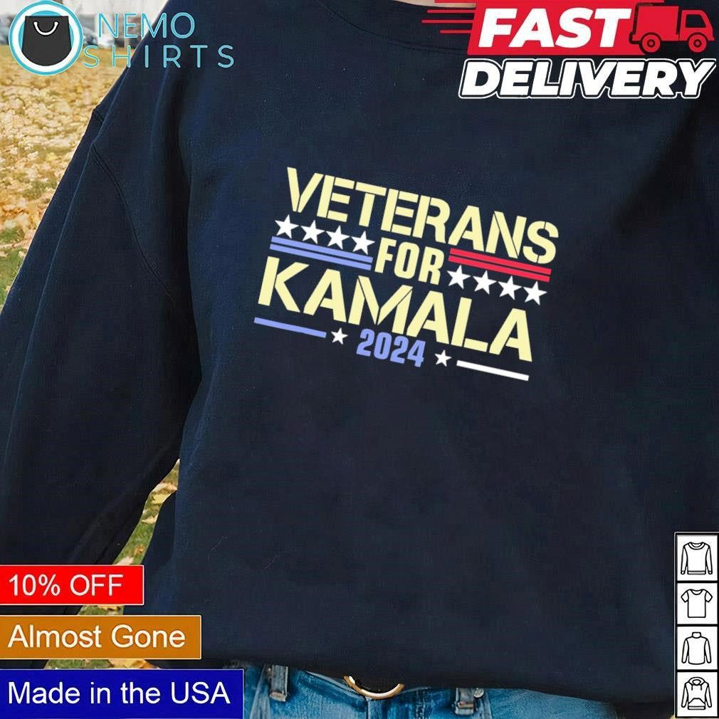 Veterans for Kamala 2024 election USA military - Adult & Kids T-Shirts, Sweatshirts & Hoodies apparel design preview 1