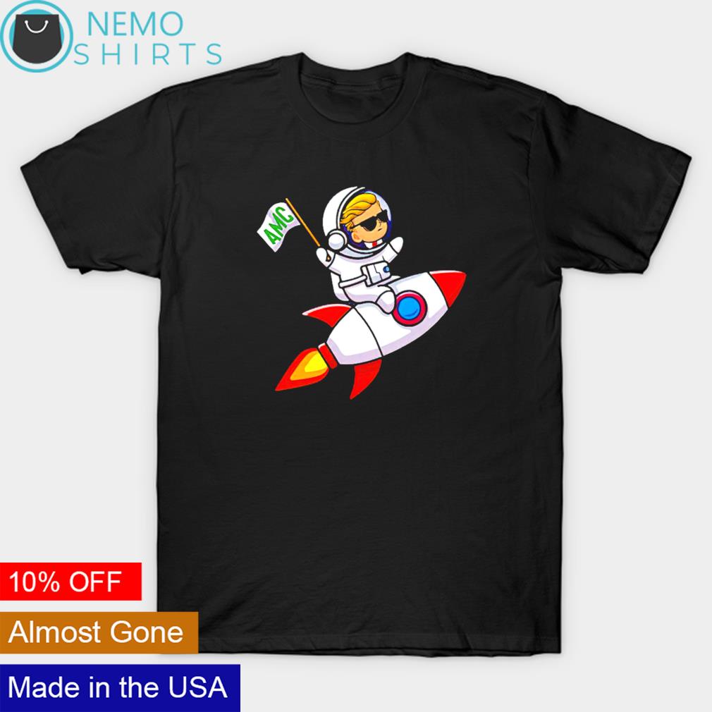 Spaceship To The Moon AMC Stock Investor - Adult & Kids T-Shirts, Sweatshirts & Hoodies apparel design preview 1