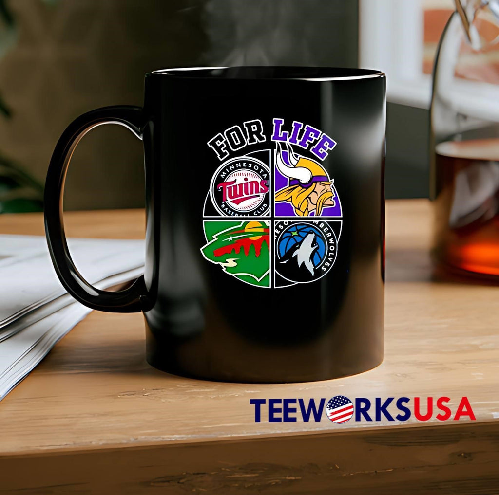 For Life Minnesota Twins Vikings Timberwolves Wild - Adult & Kids T-Shirts, Sweatshirts & Hoodies apparel design preview 2