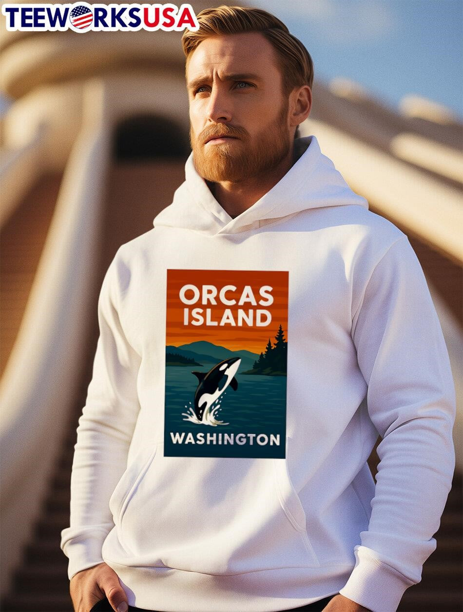 Orcas Island Washington sunset - Adult & Kids T-Shirts, Sweatshirts & Hoodies apparel design preview 2