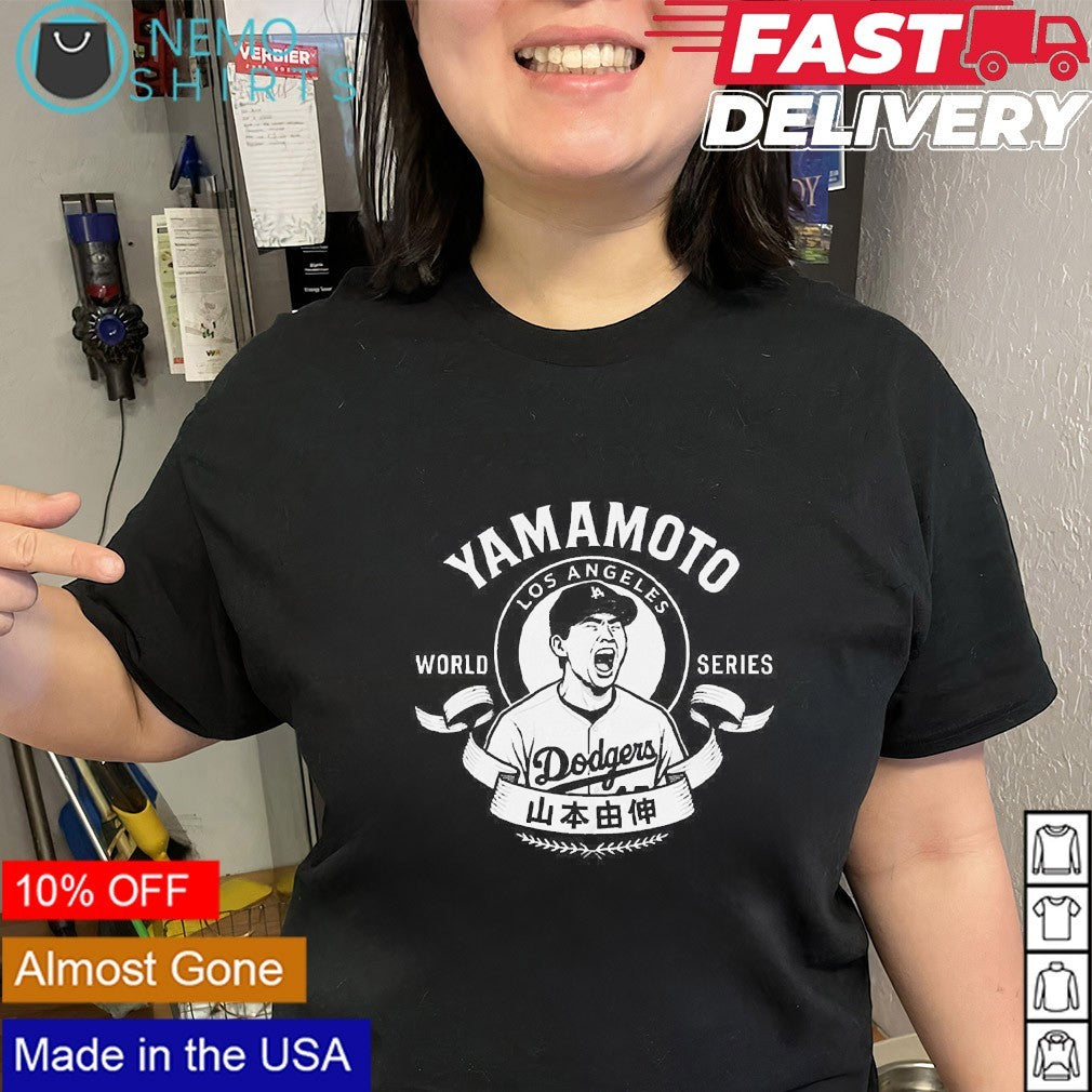 Yoshinobu Yamamoto Los Angeles Dodgers world series - Adult & Kids T-Shirts, Sweatshirts & Hoodies apparel design preview 3