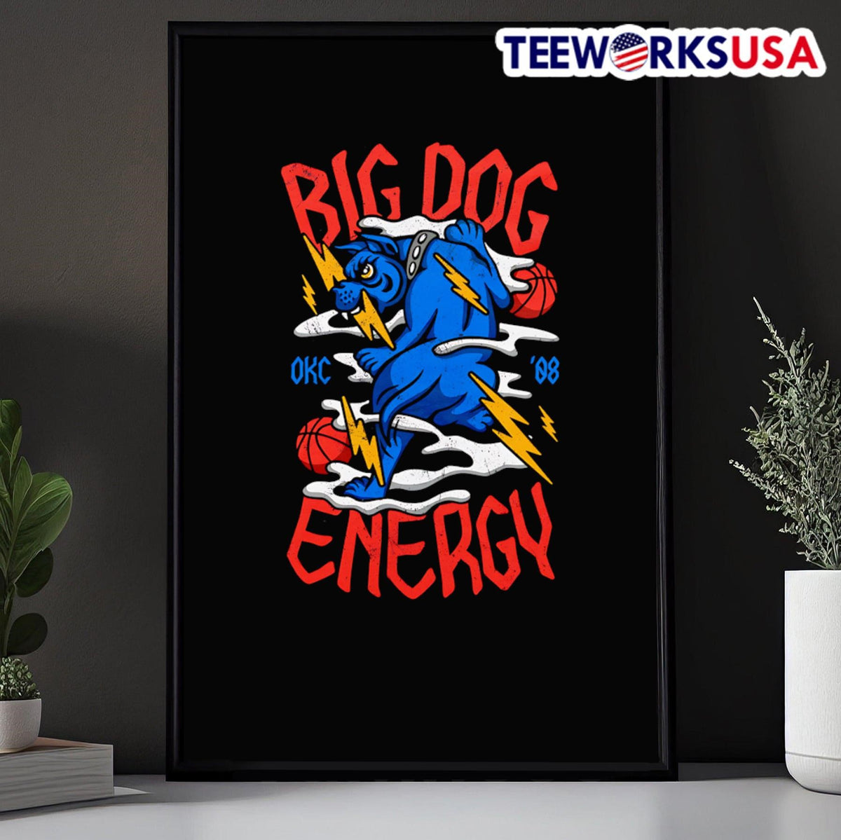 Big dog energy OKC basketball - Adult & Kids T-Shirts, Sweatshirts & Hoodies apparel design preview 5