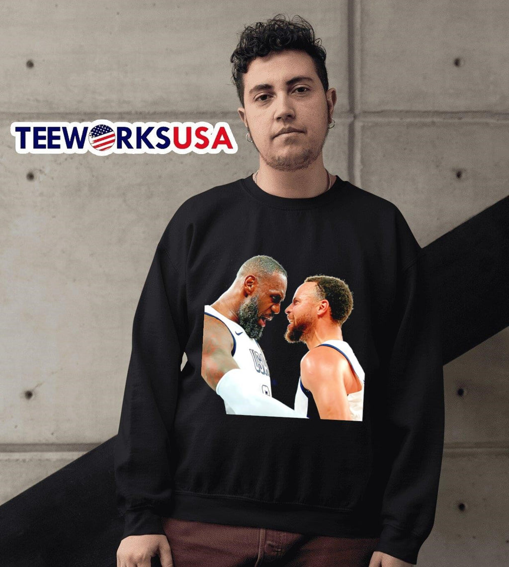King LeBron James X Stephen Curry team USA beat - Adult & Kids T-Shirts, Sweatshirts & Hoodies apparel design preview 3