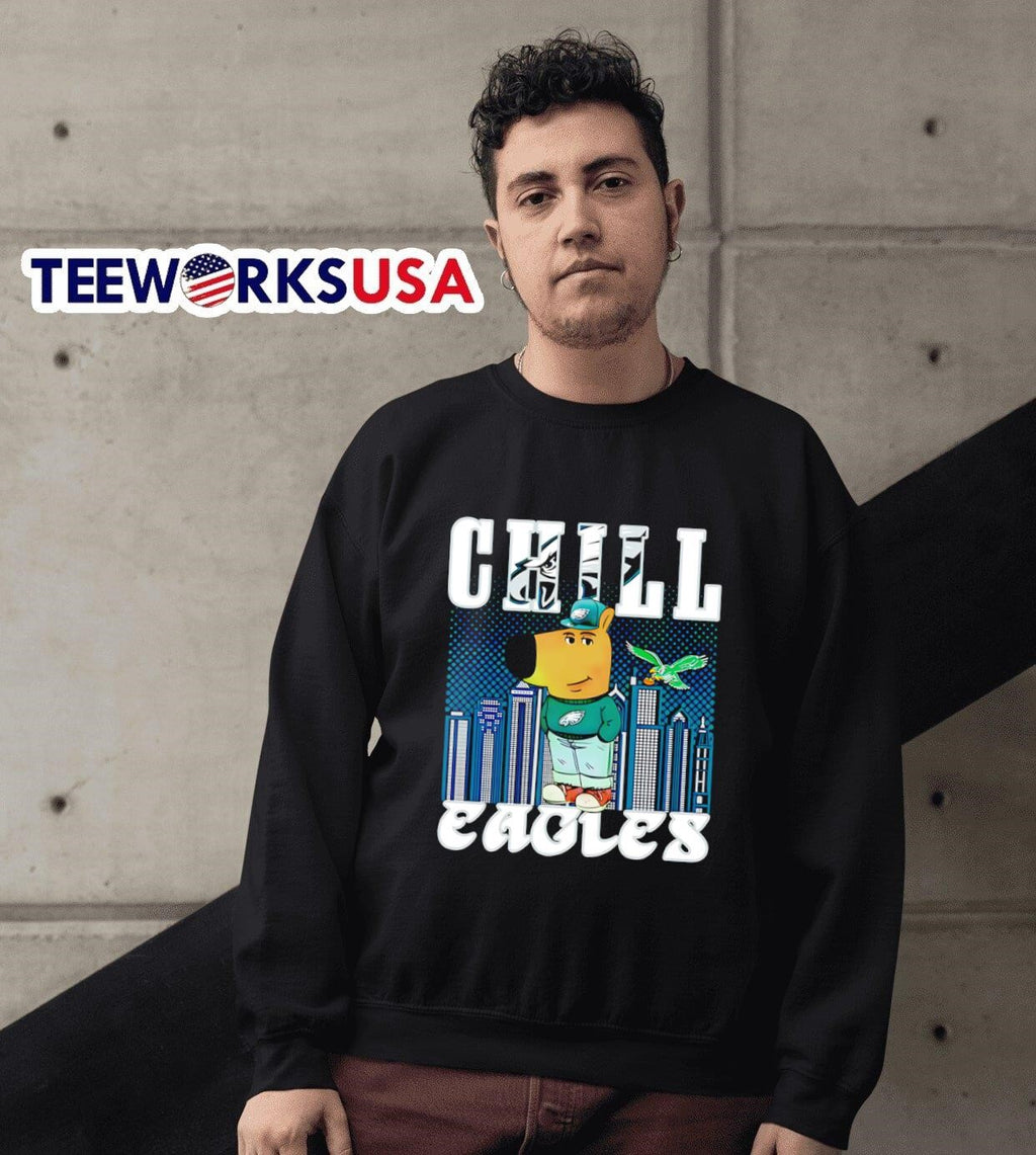 Chill Eagles guy meme - Adult & Kids T-Shirts, Sweatshirts & Hoodies apparel design preview 6