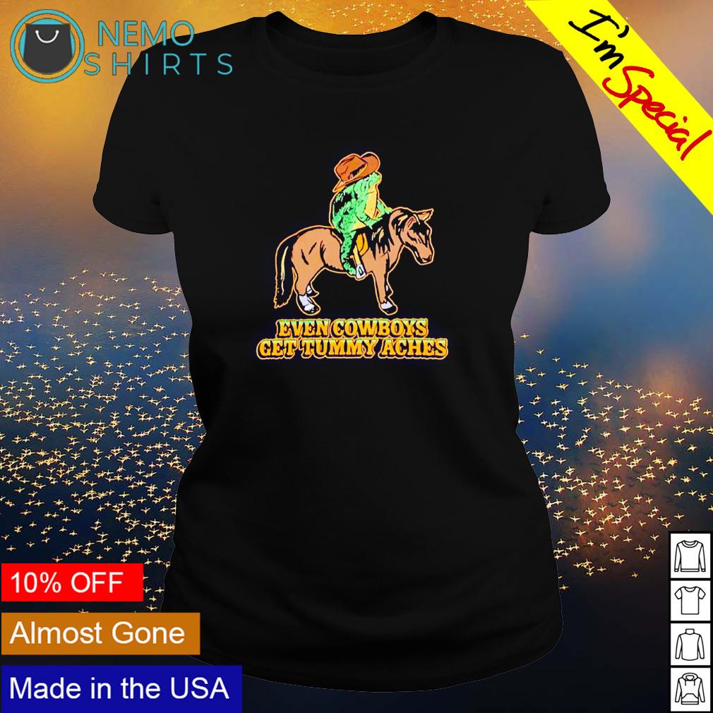 Frog even cowboys get tummy aches - Adult & Kids T-Shirts, Sweatshirts & Hoodies apparel design preview 3