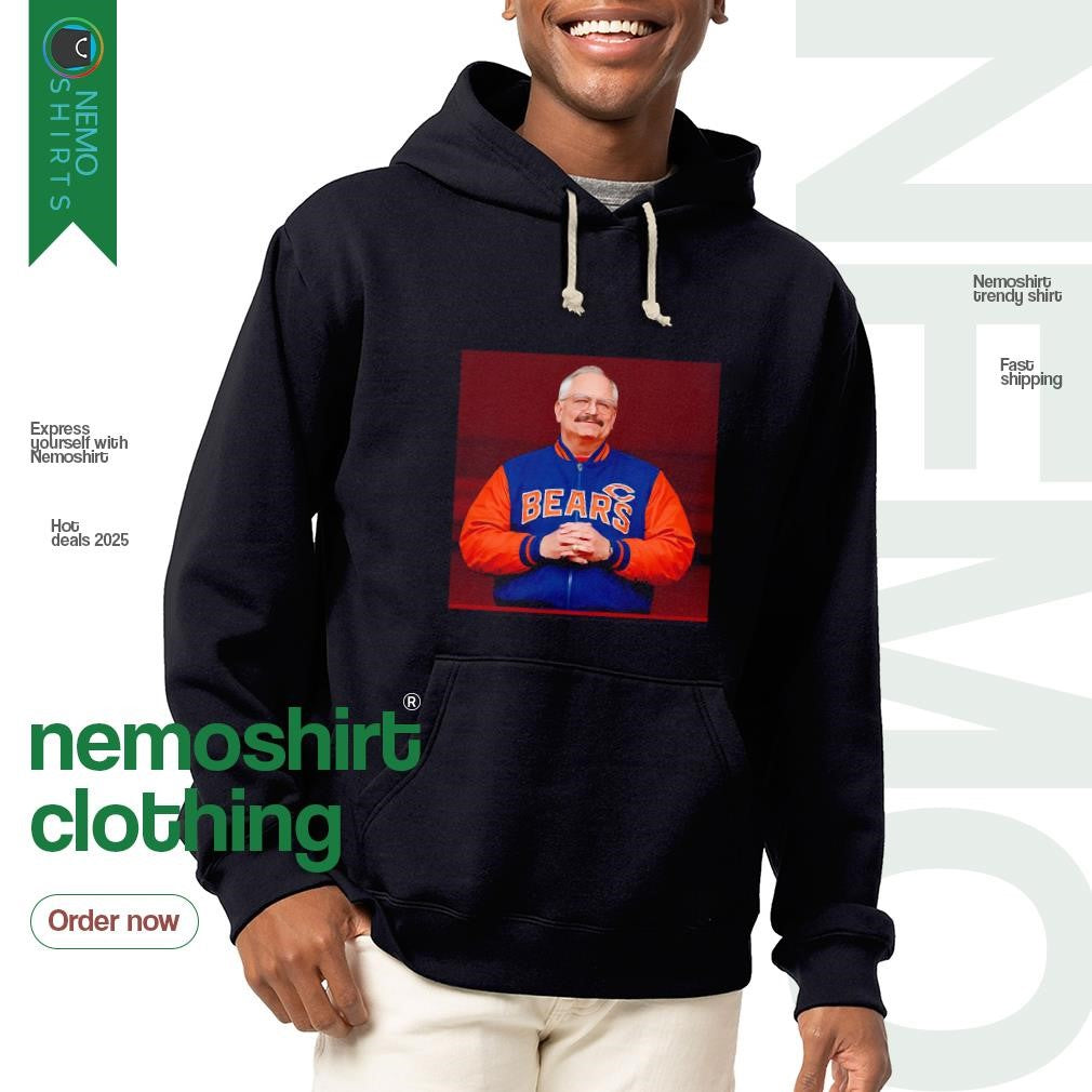 Pope Leo XIV wearing Chicago Bears bomber jacket - Adult & Kids T-Shirts, Sweatshirts & Hoodies apparel design preview 2