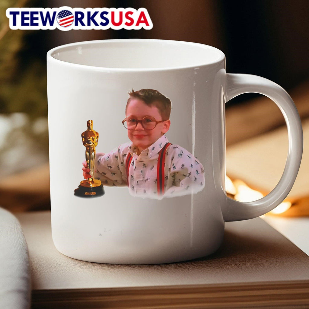 Young Kieran Culkin Oscar trophy - Adult & Kids T-Shirts, Sweatshirts & Hoodies apparel design preview 4
