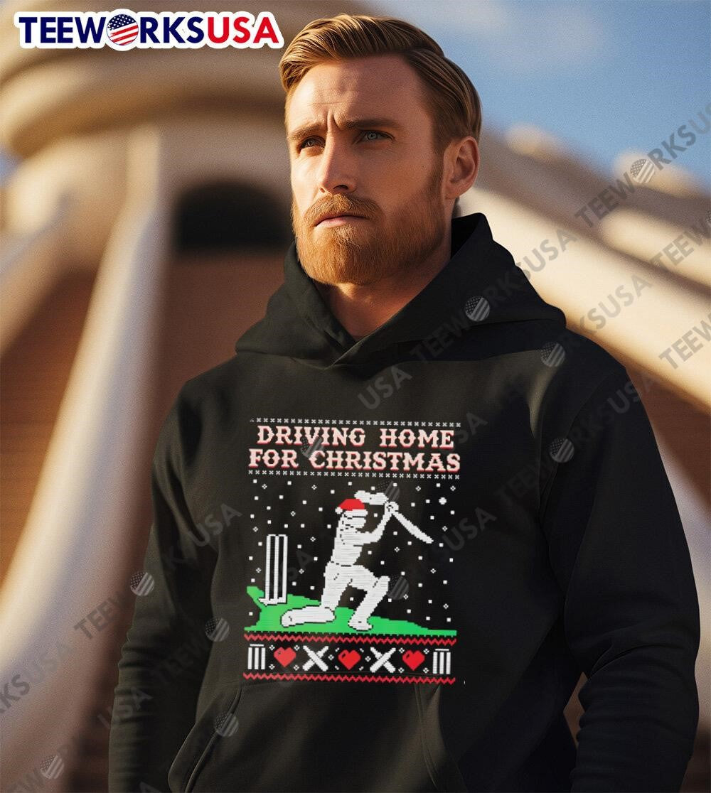 Cricket Driving Home For Christmas - Adult & Kids T-Shirts, Sweatshirts & Hoodies apparel design preview 2