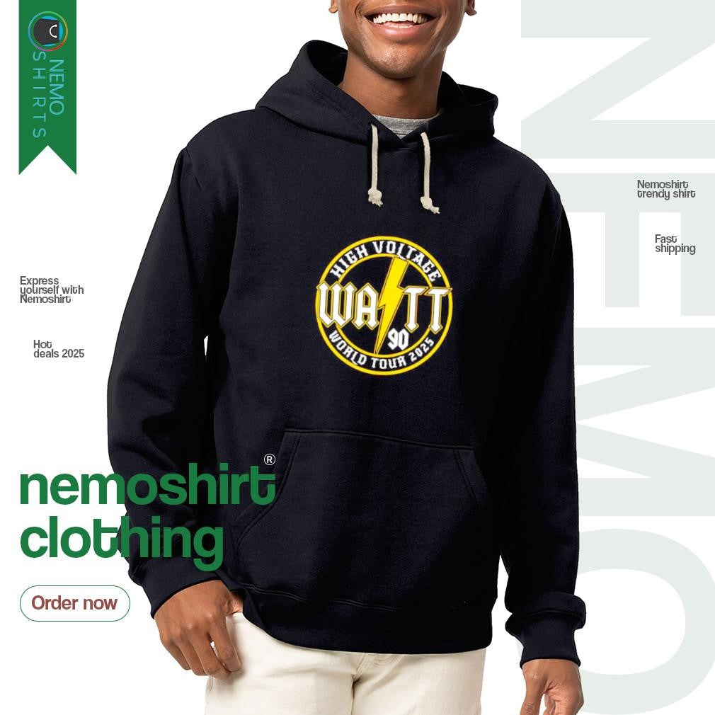 TJ Watt 90 high voltage 2025 world tour - Adult & Kids T-Shirts, Sweatshirts & Hoodies apparel design preview 2