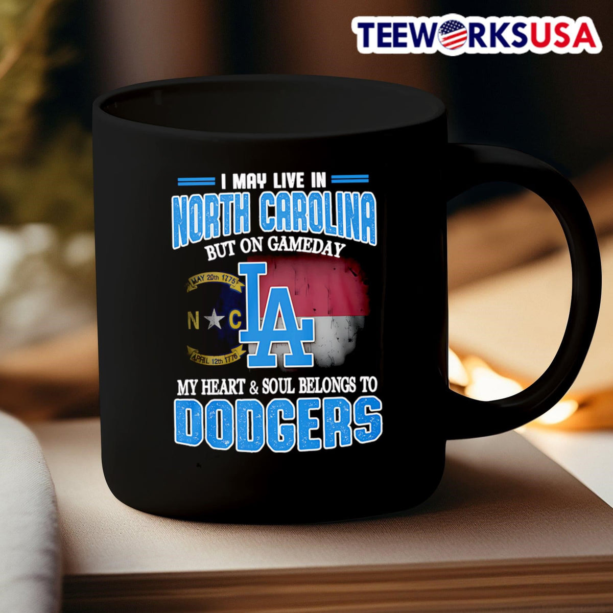 I may live in North Carolina but on gameday my heart - Adult & Kids T-Shirts, Sweatshirts & Hoodies apparel design preview 3