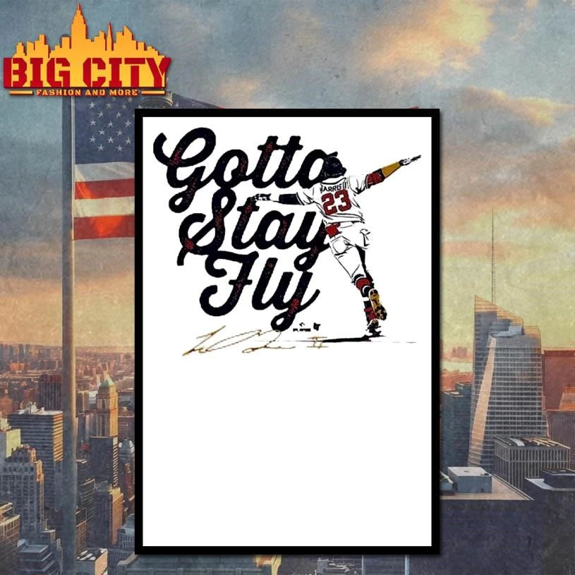 Michael Harris II Gotta Stay Fly Signature - Adult & Kids T-Shirts, Sweatshirts & Hoodies apparel design preview 4