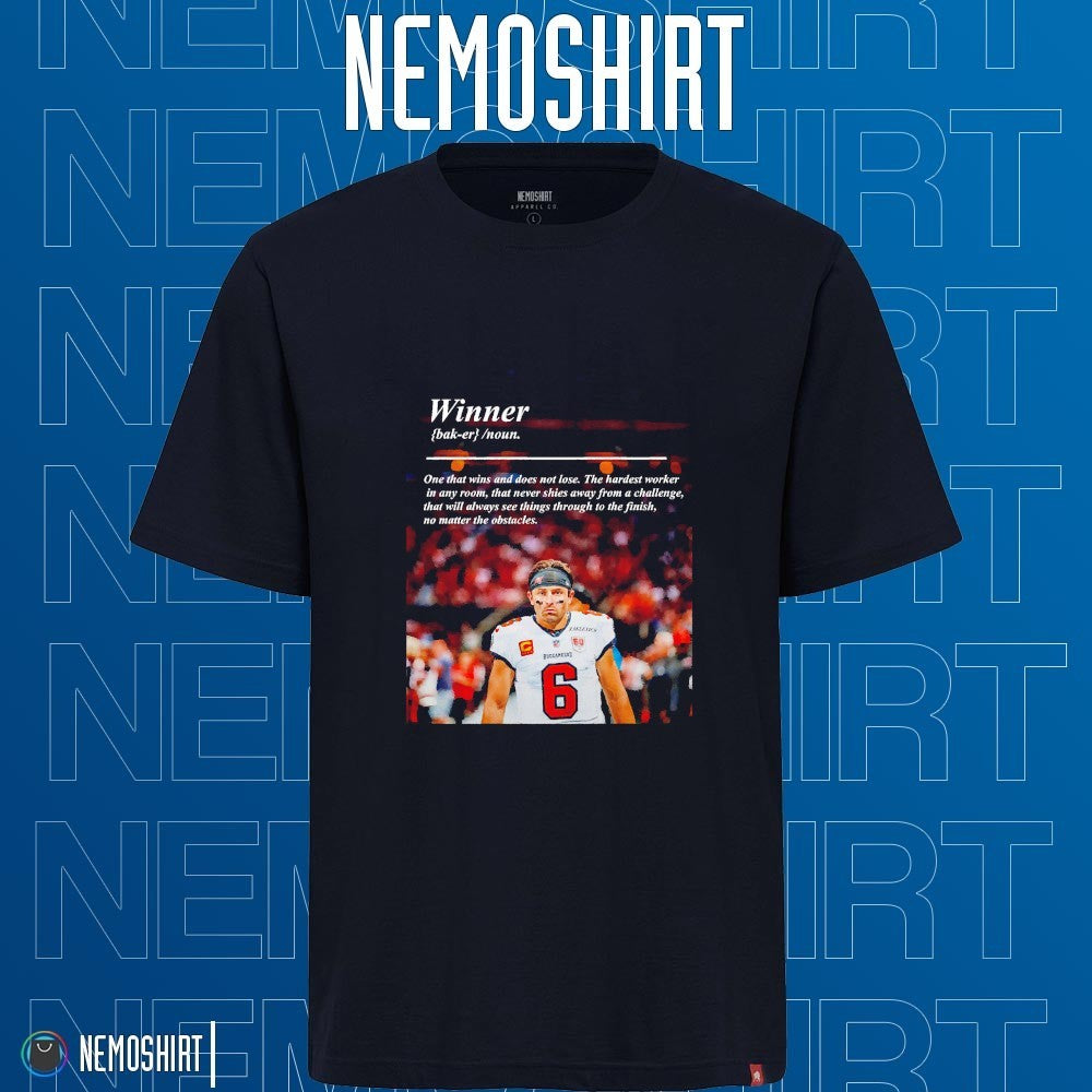 Baker Mayfield Tampa Bay Buccaneers winner noun - Adult & Kids T-Shirts, Sweatshirts & Hoodies apparel design preview 1