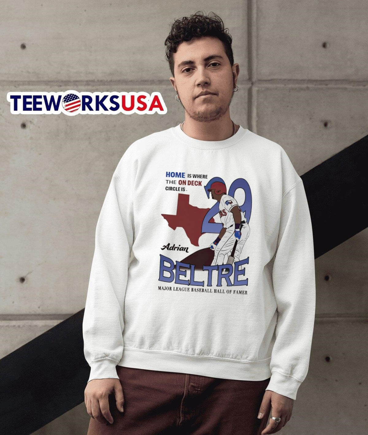 Texas Rangers Adrian Beltre 29 home is where the on - Adult & Kids T-Shirts, Sweatshirts & Hoodies apparel design preview 3