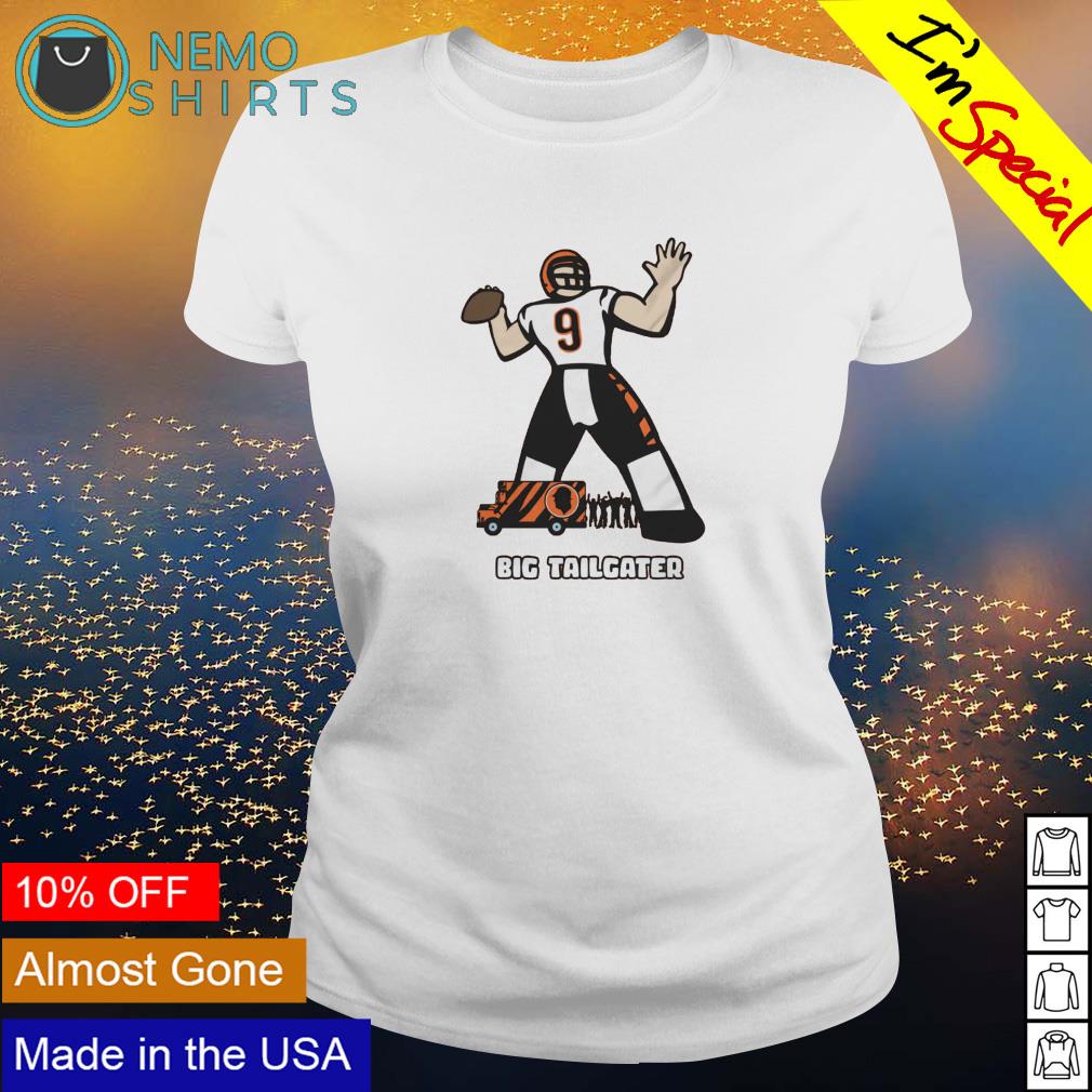 Cincinnati Bengal #9 Joe Burrow big tailgater - Adult & Kids T-Shirts, Sweatshirts & Hoodies apparel design preview 3