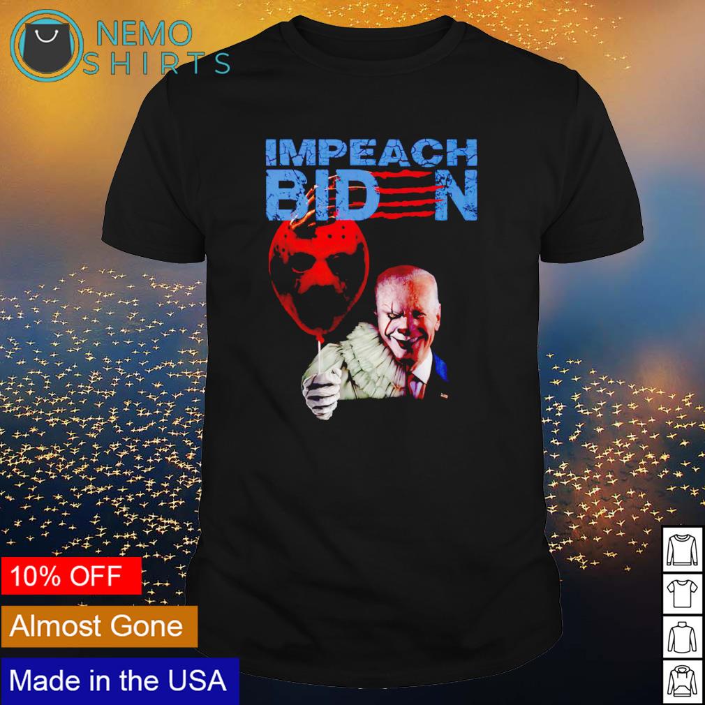 Pennywise Impeach Biden Jason Voorhees balloon - Adult & Kids T-Shirts, Sweatshirts & Hoodies apparel design preview 1