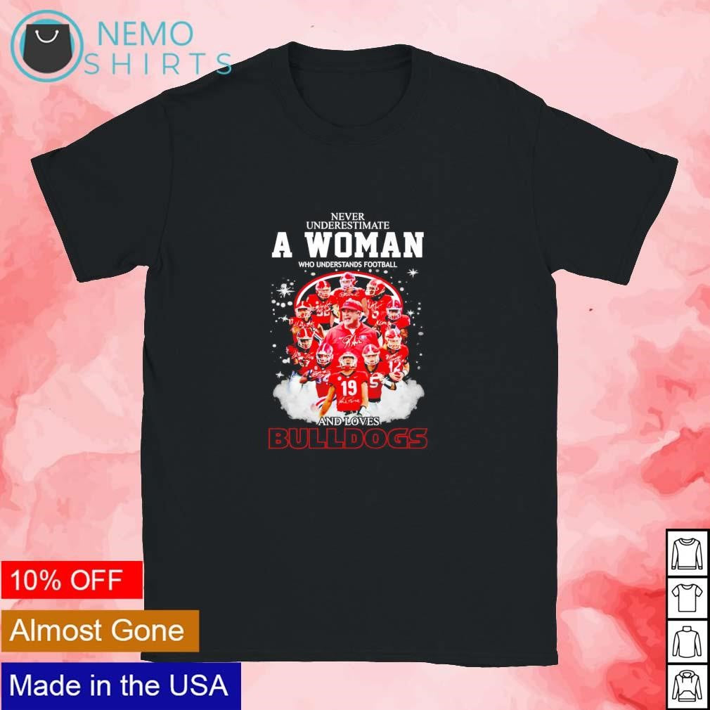 Never underestimate a woman who understands football - Adult & Kids T-Shirts, Sweatshirts & Hoodies apparel design preview 1