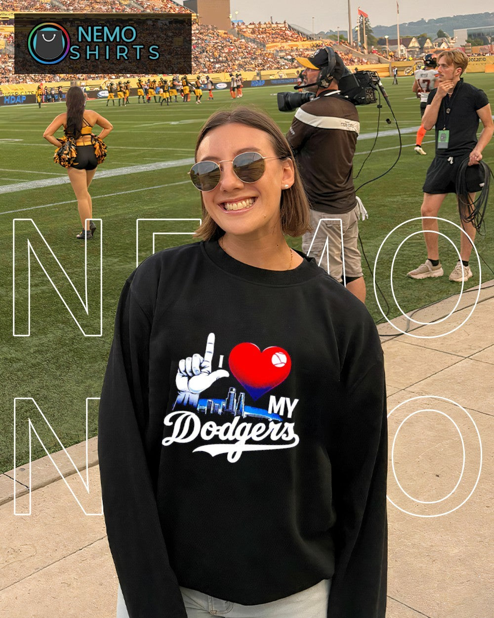 I love my Los Angeles Dodgers city skyline - Adult & Kids T-Shirts, Sweatshirts & Hoodies apparel design preview 6
