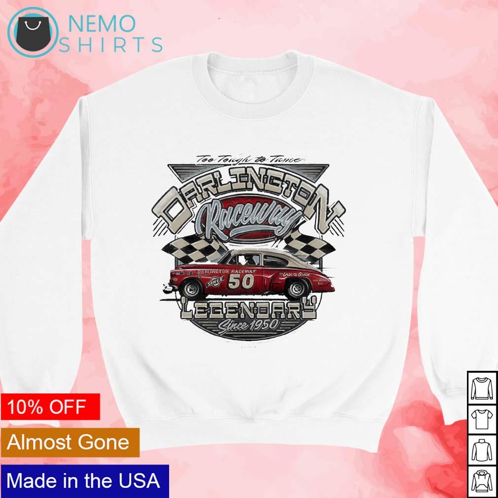 Darlington raceway legendary retro car since 1950 - Adult & Kids T-Shirts, Sweatshirts & Hoodies apparel design preview 3