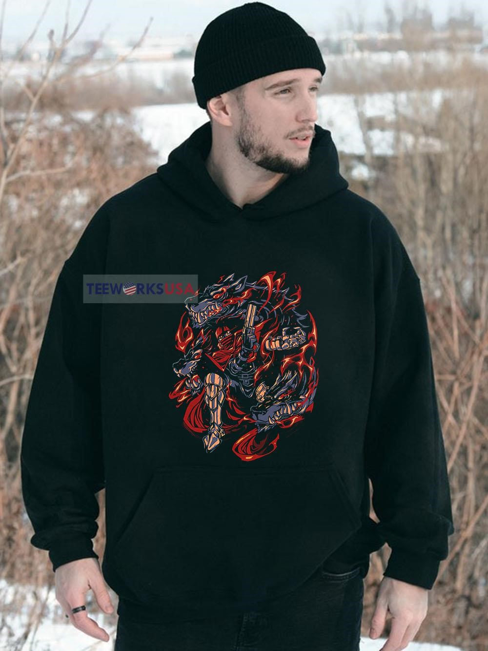 Flames of Cerberus - Adult & Kids T-Shirts, Sweatshirts & Hoodies apparel design preview 2