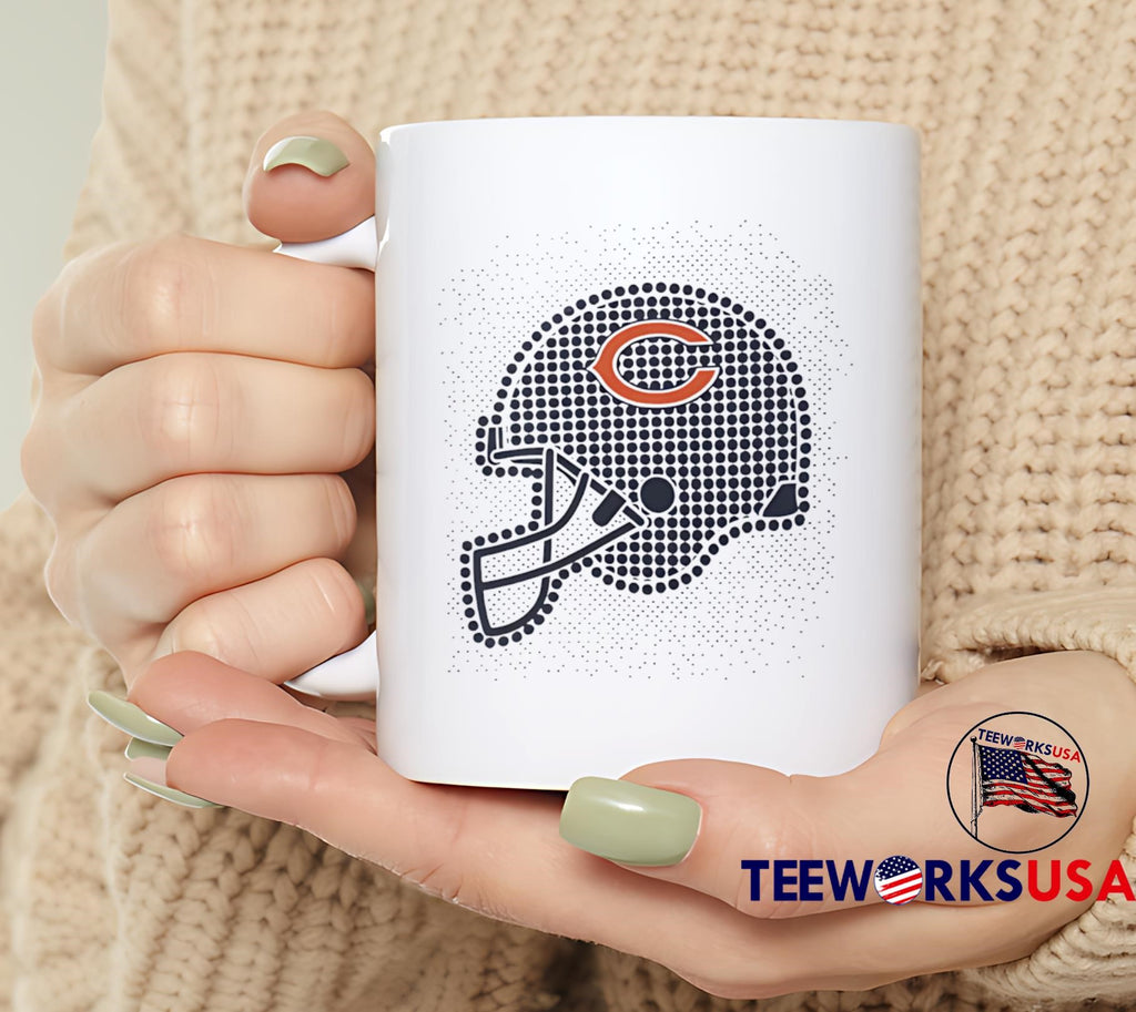 Chicago Bears polka dots helmet - Adult & Kids T-Shirts, Sweatshirts & Hoodies apparel design preview 6