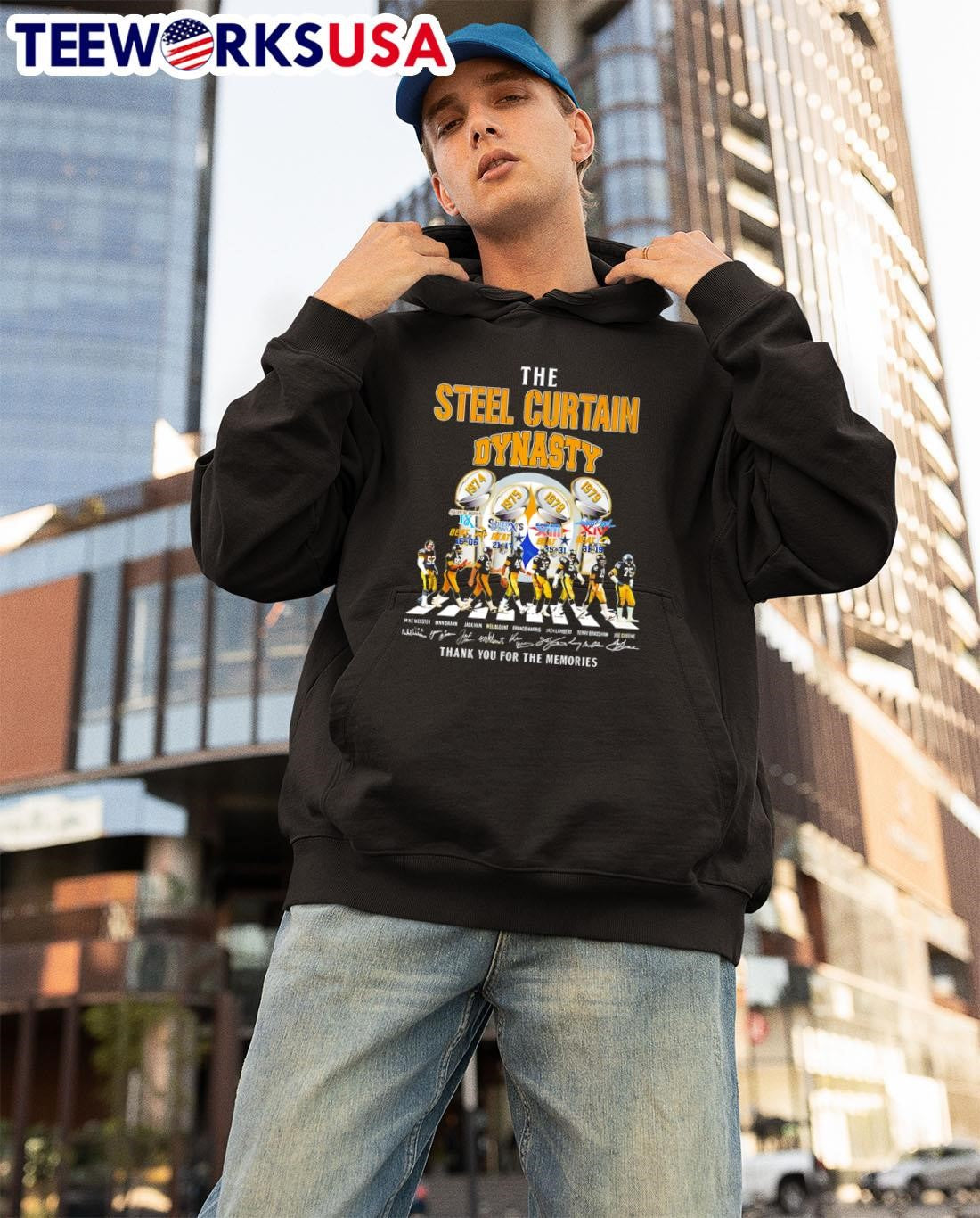 The Steel Curtain Dynasty Pittsburgh Steelers - Adult & Kids T-Shirts, Sweatshirts & Hoodies apparel design preview 3