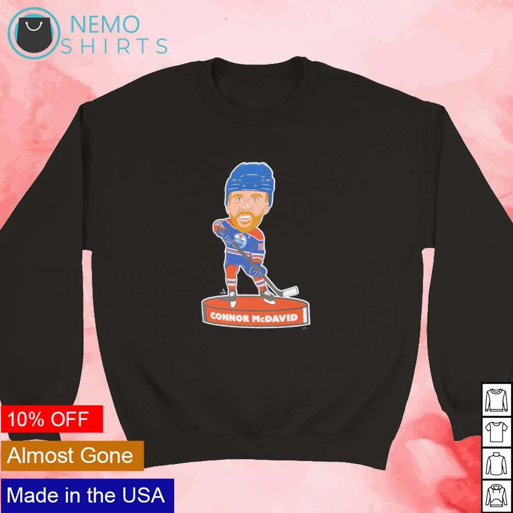 Connor McDavid Edmonton Oilers player bobblehead - Adult & Kids T-Shirts, Sweatshirts & Hoodies apparel design preview 5