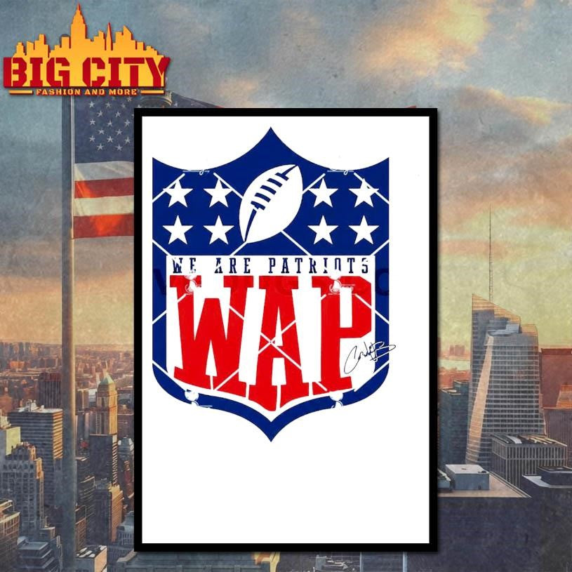 We Are Patriots WAP Football Design - Adult & Kids T-Shirts, Sweatshirts & Hoodies apparel design preview 4
