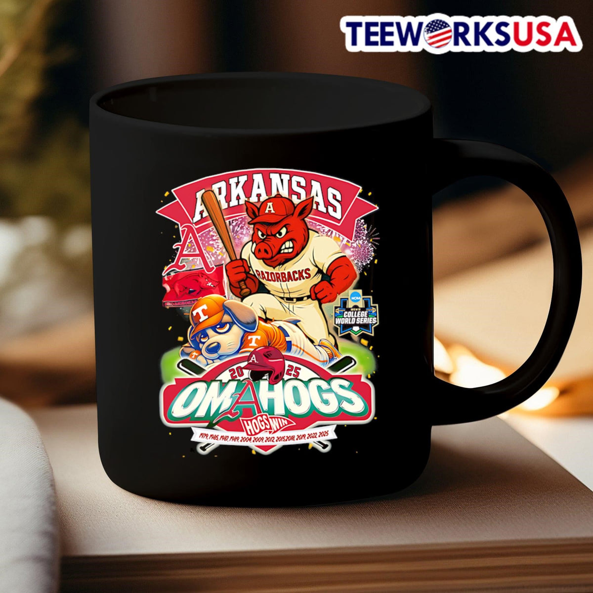 Arkansas Razorbacks 2025 Omahogs mascot - Adult & Kids T-Shirts, Sweatshirts & Hoodies apparel design preview 3