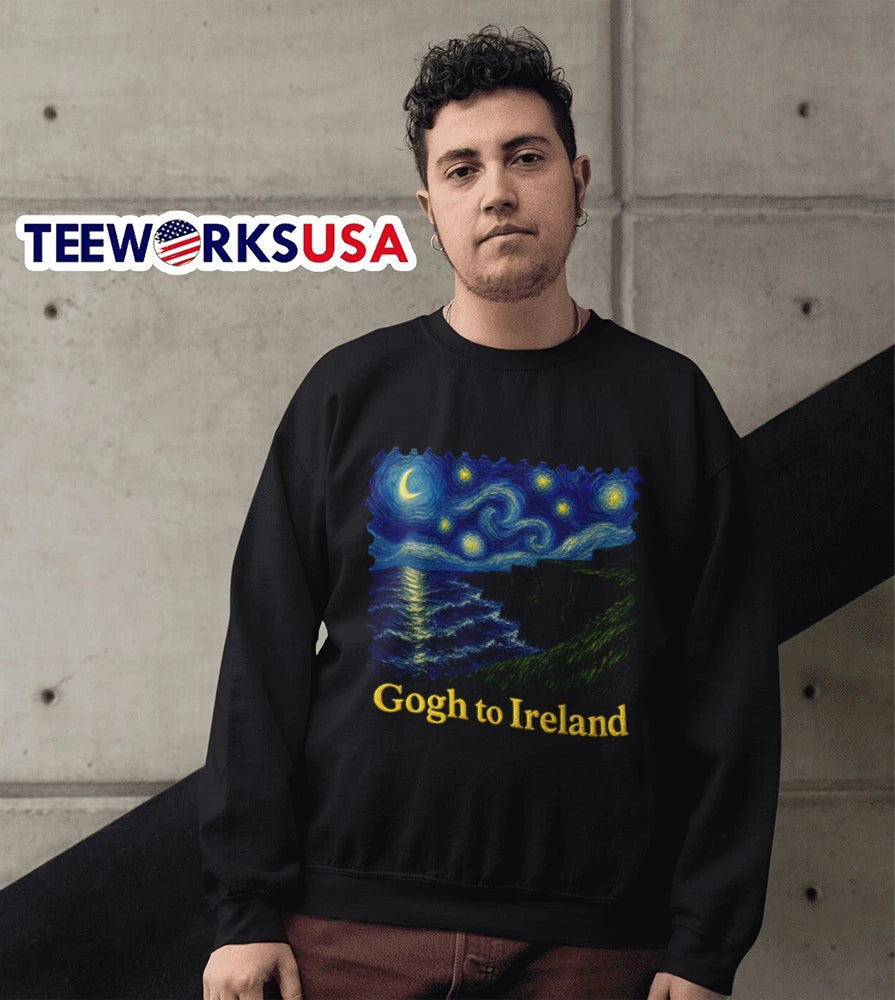 Gogh to Ireland - Adult & Kids T-Shirts, Sweatshirts & Hoodies apparel design preview 5