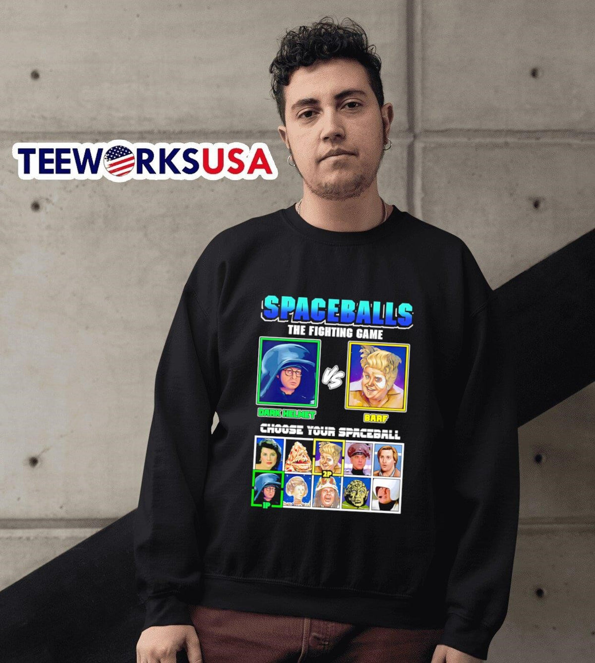 Spaceballs The Fighting game Dark Helmet vs Barf - Adult & Kids T-Shirts, Sweatshirts & Hoodies apparel design preview 6