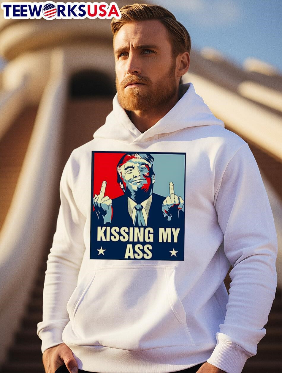 Negotiate tariffs kissing my ass Trump - Adult & Kids T-Shirts, Sweatshirts & Hoodies apparel design preview 2