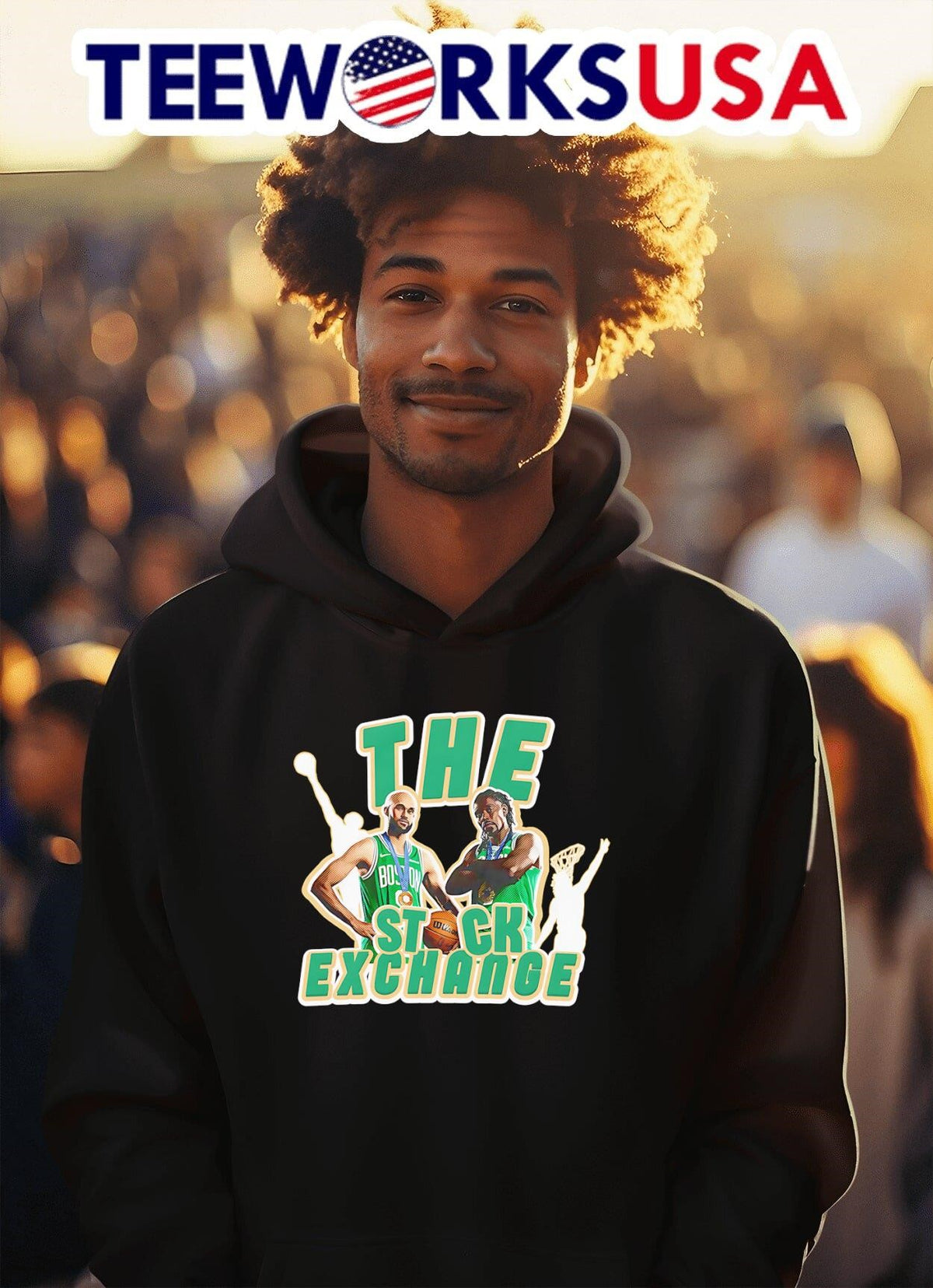 The Stock Exchange Boston Celtics Derrick White and - Adult & Kids T-Shirts, Sweatshirts & Hoodies apparel design preview 2