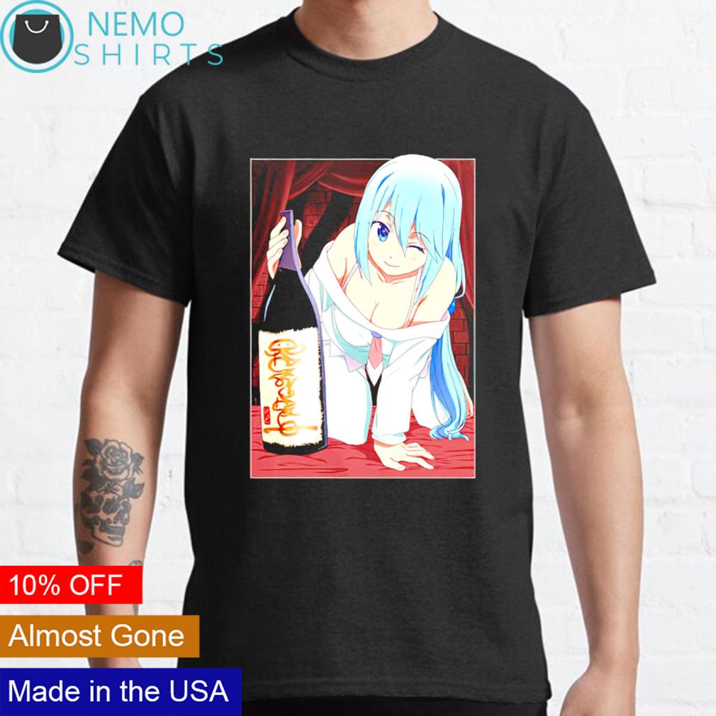 Anime Konosuba Aqua and Sake - Adult & Kids T-Shirts, Sweatshirts & Hoodies apparel design preview 1