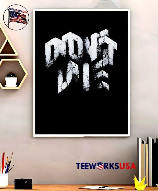 Dont Die Cracked Stone Text Graphic - Adult & Kids T-Shirts, Sweatshirts & Hoodies apparel design preview 5