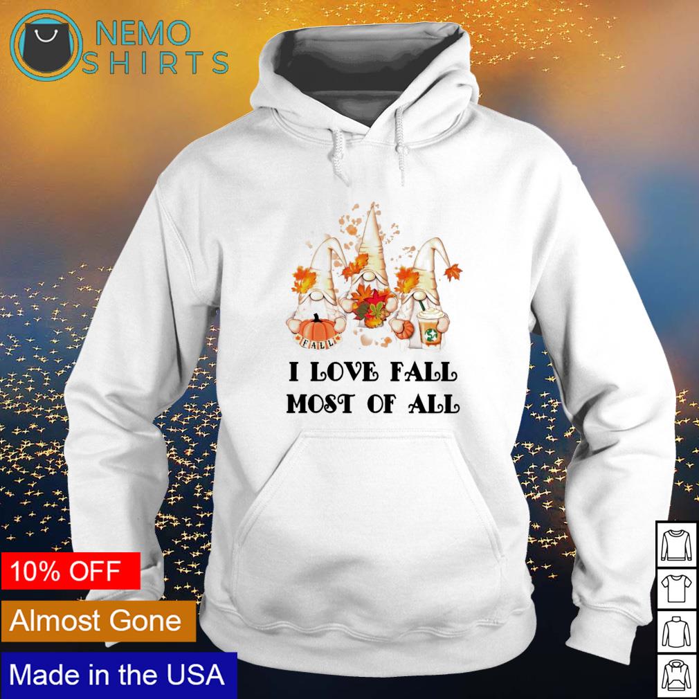 Gnomies I love fall most of all 2021 - Adult & Kids T-Shirts, Sweatshirts & Hoodies apparel design preview 2