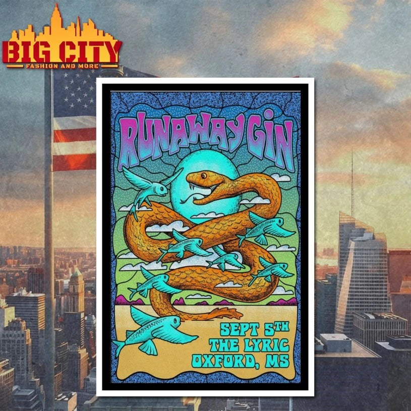 09 05 2025 Oxford, MS Poster Runaway Gin - Adult & Kids T-Shirts, Sweatshirts & Hoodies apparel design preview 4