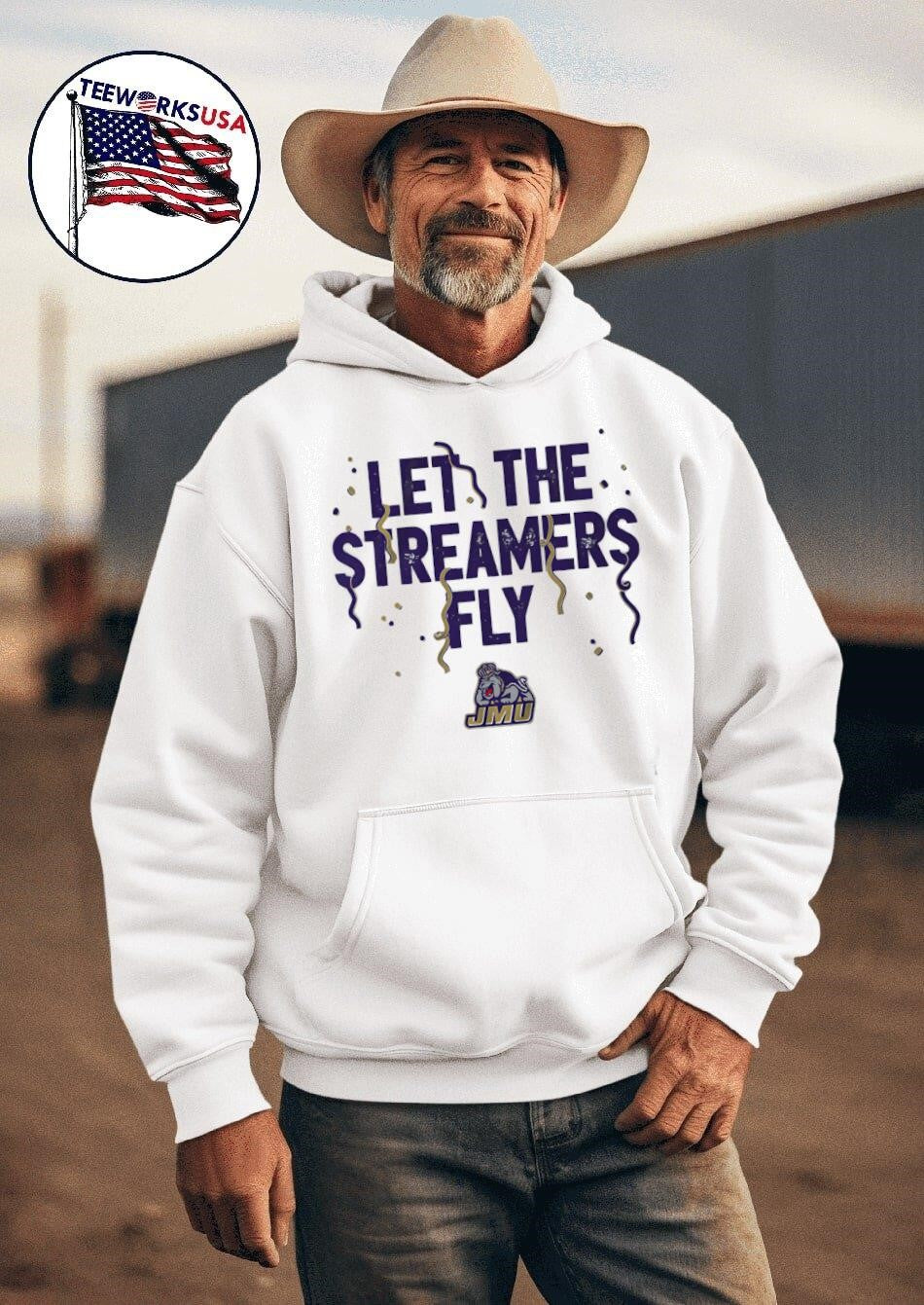 Let the streamers fly James Madison Dukes - Adult & Kids T-Shirts, Sweatshirts & Hoodies apparel design preview 2