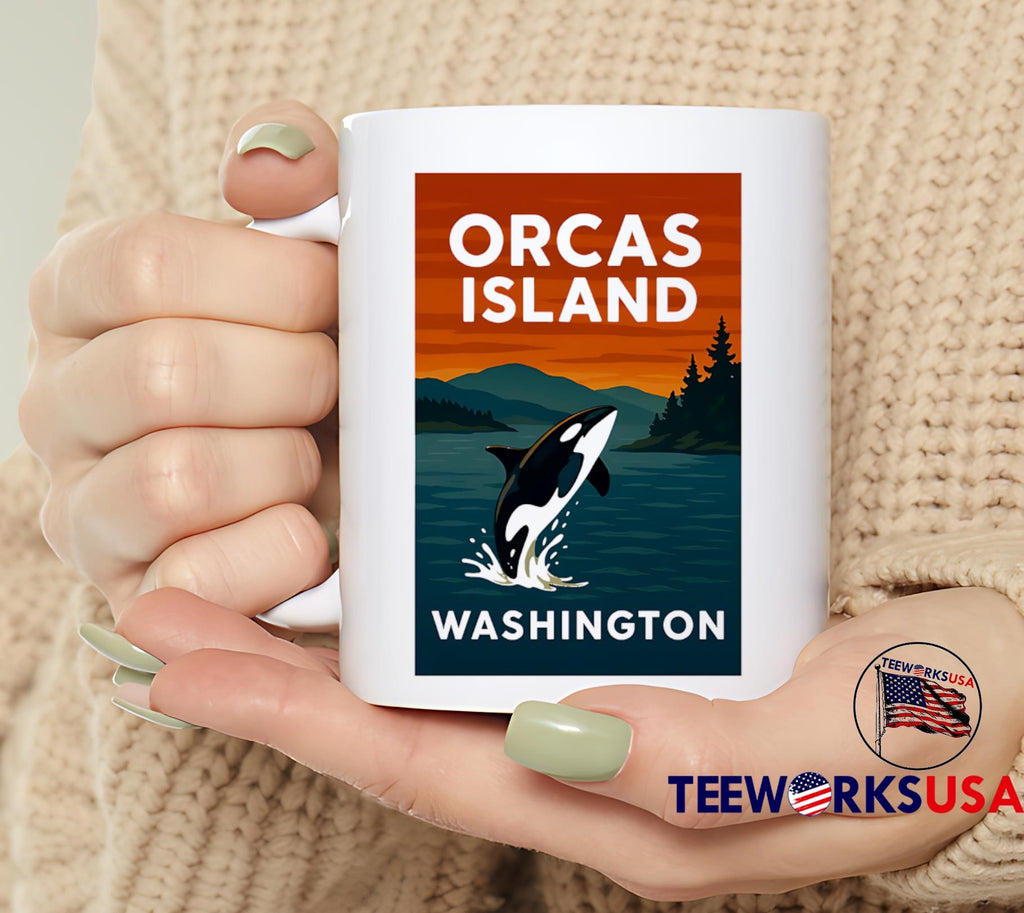 Orcas Island Washington sunset - Adult & Kids T-Shirts, Sweatshirts & Hoodies apparel design preview 6