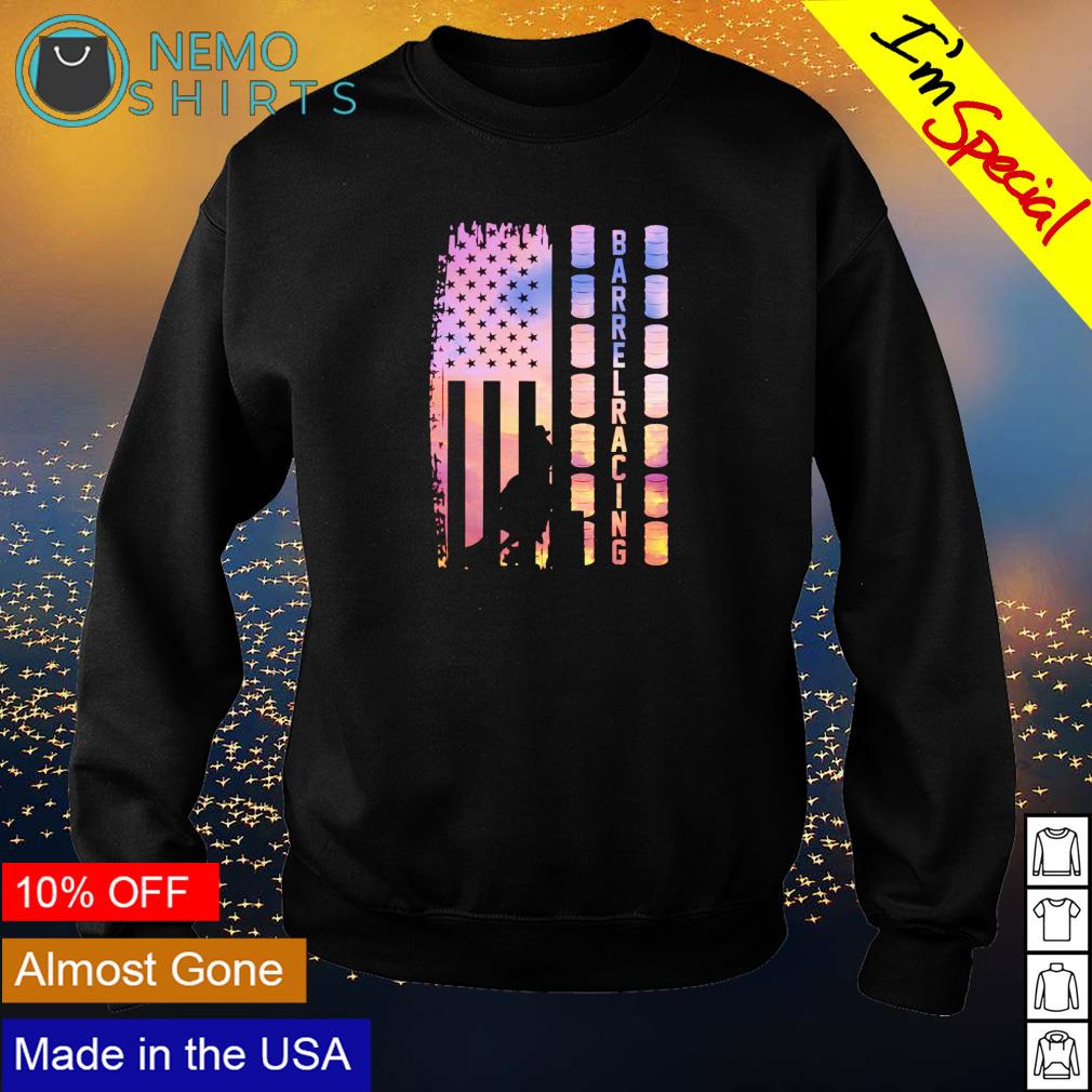 American flag barrel racing - Adult & Kids T-Shirts, Sweatshirts & Hoodies apparel design preview 4