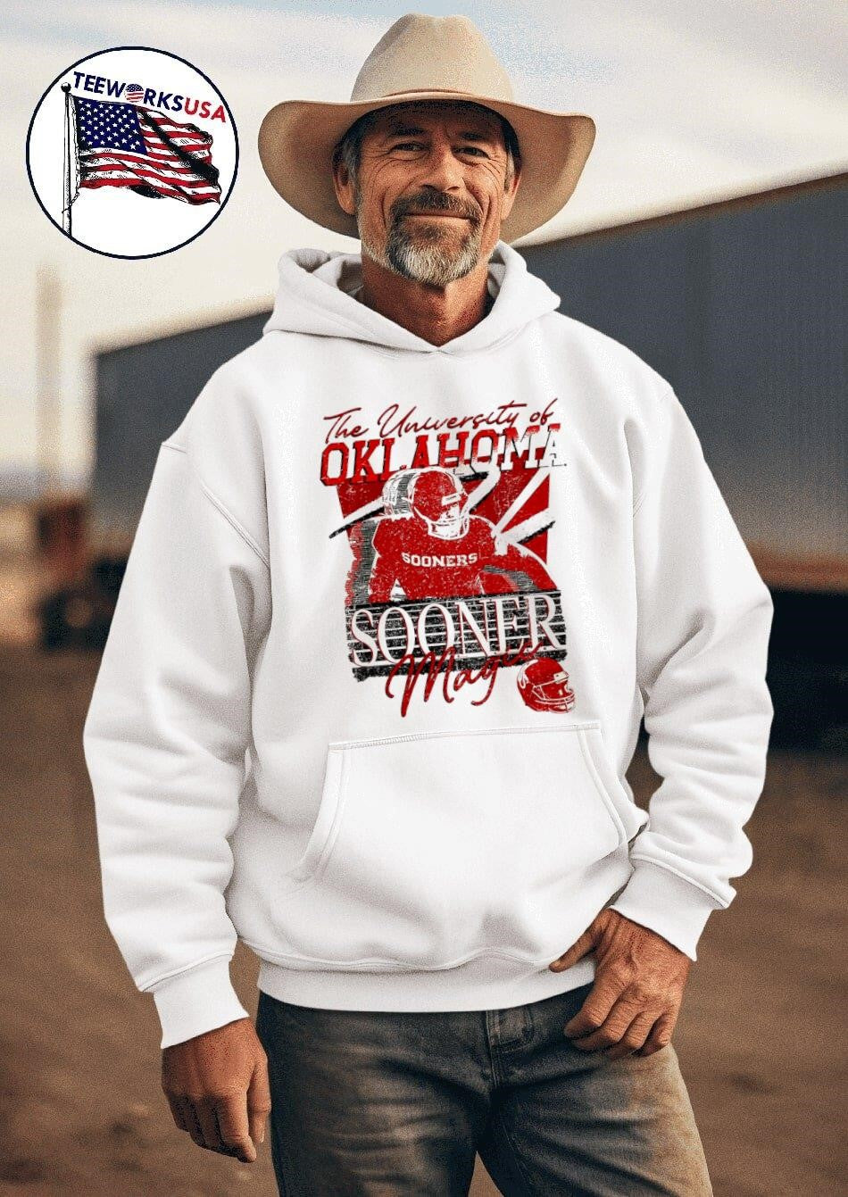 The university of Oklahoma Sooners magic vintage - Adult & Kids T-Shirts, Sweatshirts & Hoodies apparel design preview 2