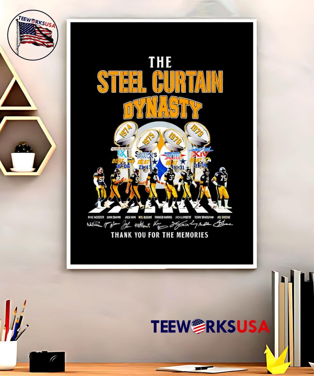 The Steel Curtain Dynasty Pittsburgh Steelers - Adult & Kids T-Shirts, Sweatshirts & Hoodies apparel design preview 5
