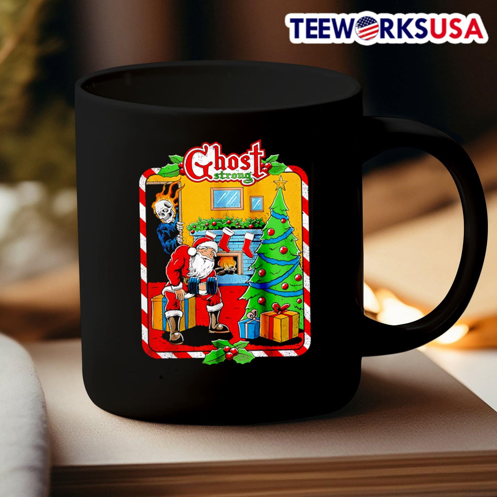 Ghost strong Santa Claus - Adult & Kids T-Shirts, Sweatshirts & Hoodies apparel design preview 3