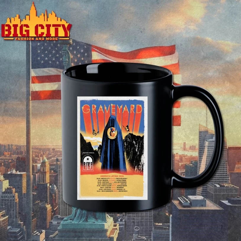 Graveyard America Latina 2026 Shows Poster - Adult & Kids T-Shirts, Sweatshirts & Hoodies apparel design preview 3