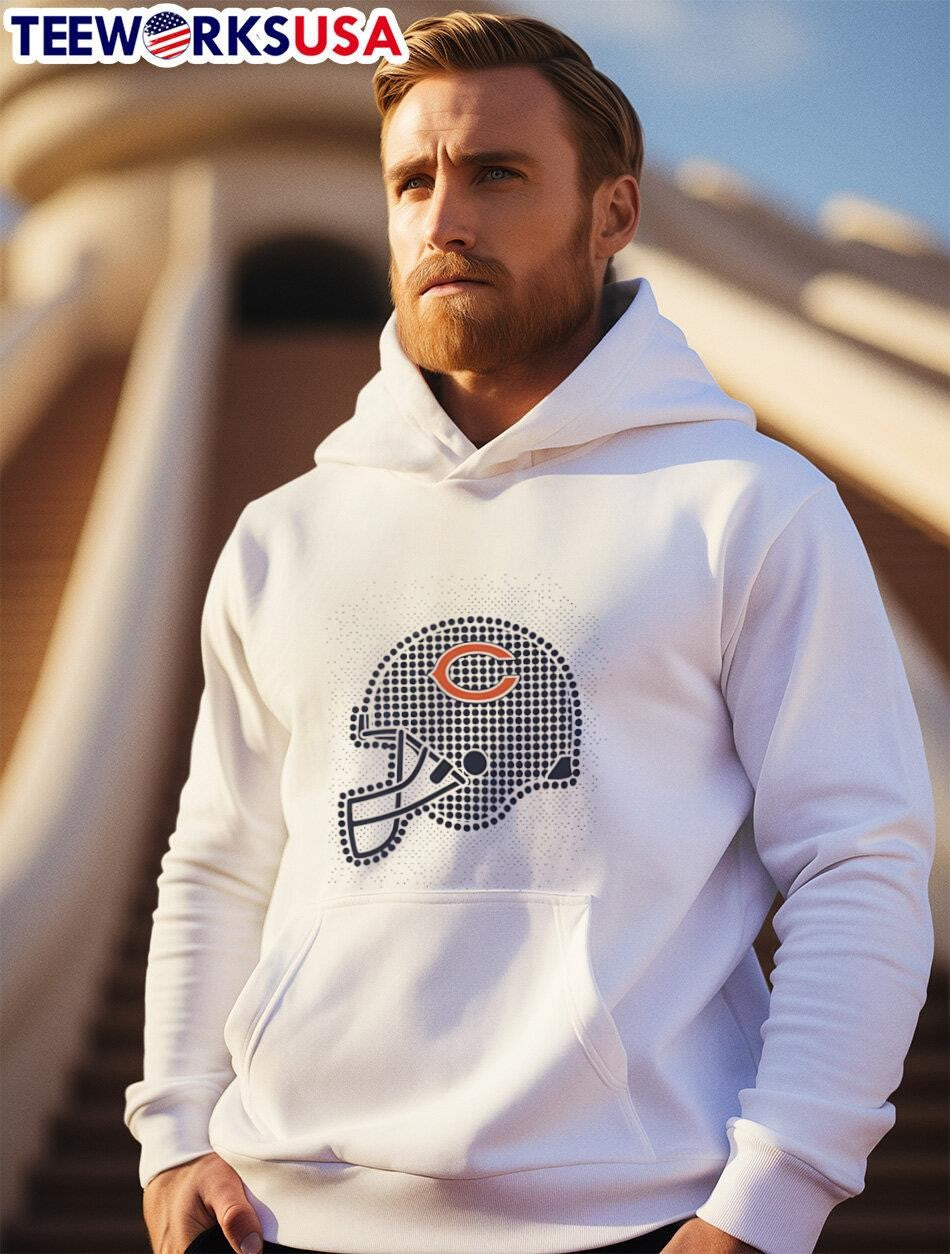 Chicago Bears polka dots helmet - Adult & Kids T-Shirts, Sweatshirts & Hoodies apparel design preview 2