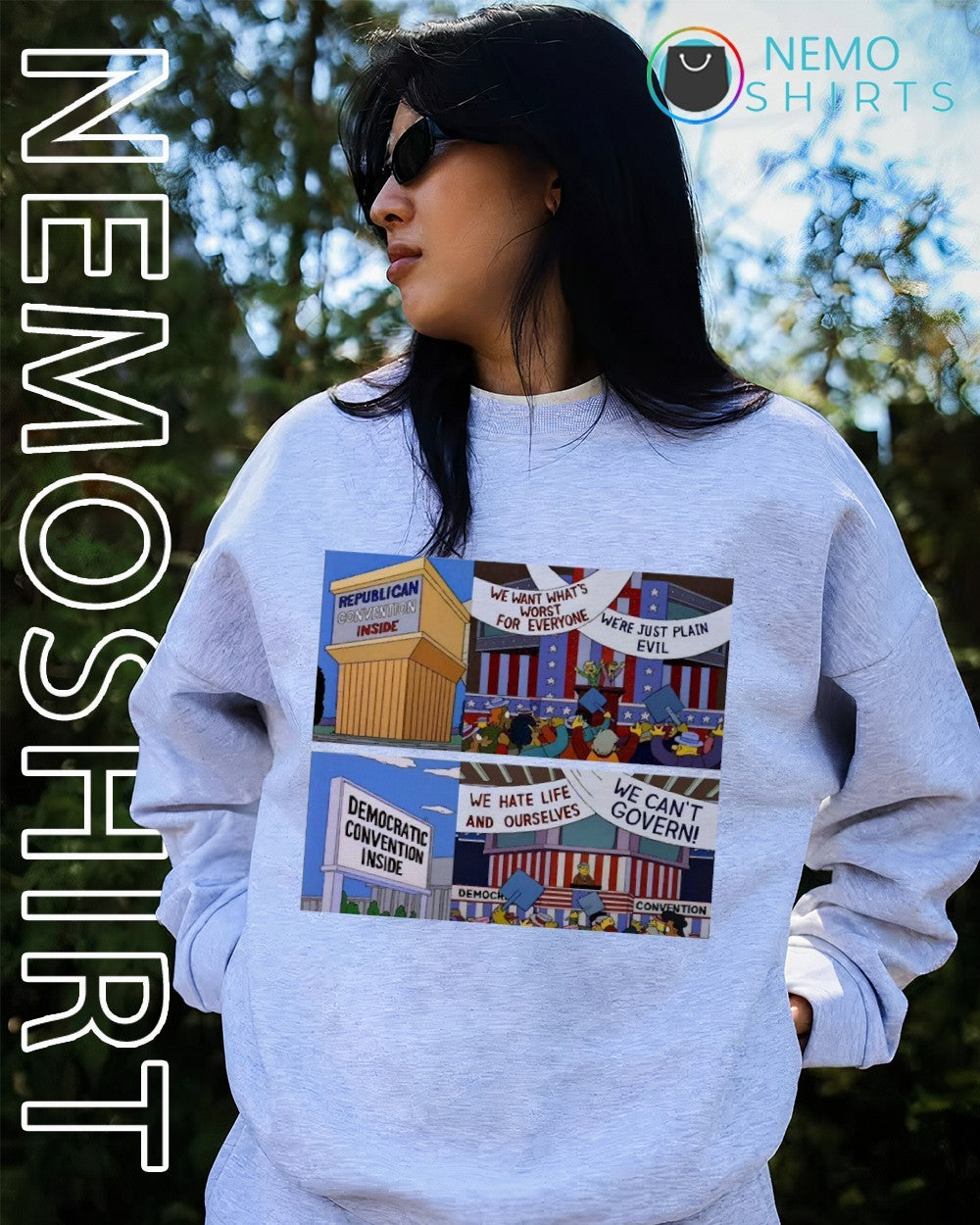Republican convention inside Democratic - Adult & Kids T-Shirts, Sweatshirts & Hoodies apparel design preview 4