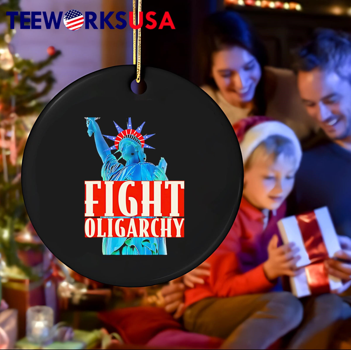 Fight Oligarchy Anti Maga Liberty - Adult & Kids T-Shirts, Sweatshirts & Hoodies apparel design preview 4
