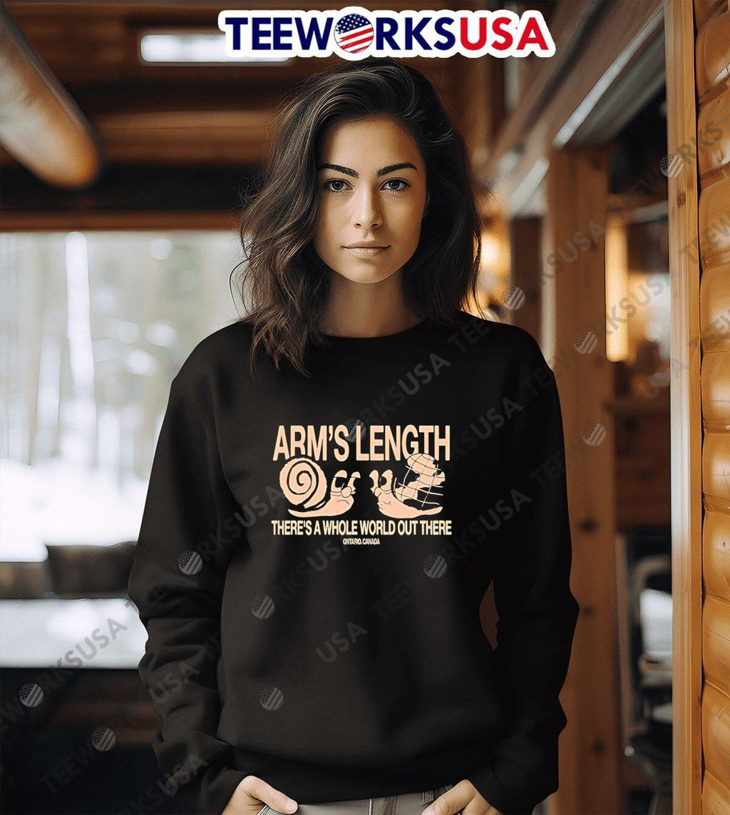 Arm's length snail there's a whole world out there - Adult & Kids T-Shirts, Sweatshirts & Hoodies apparel design preview 6