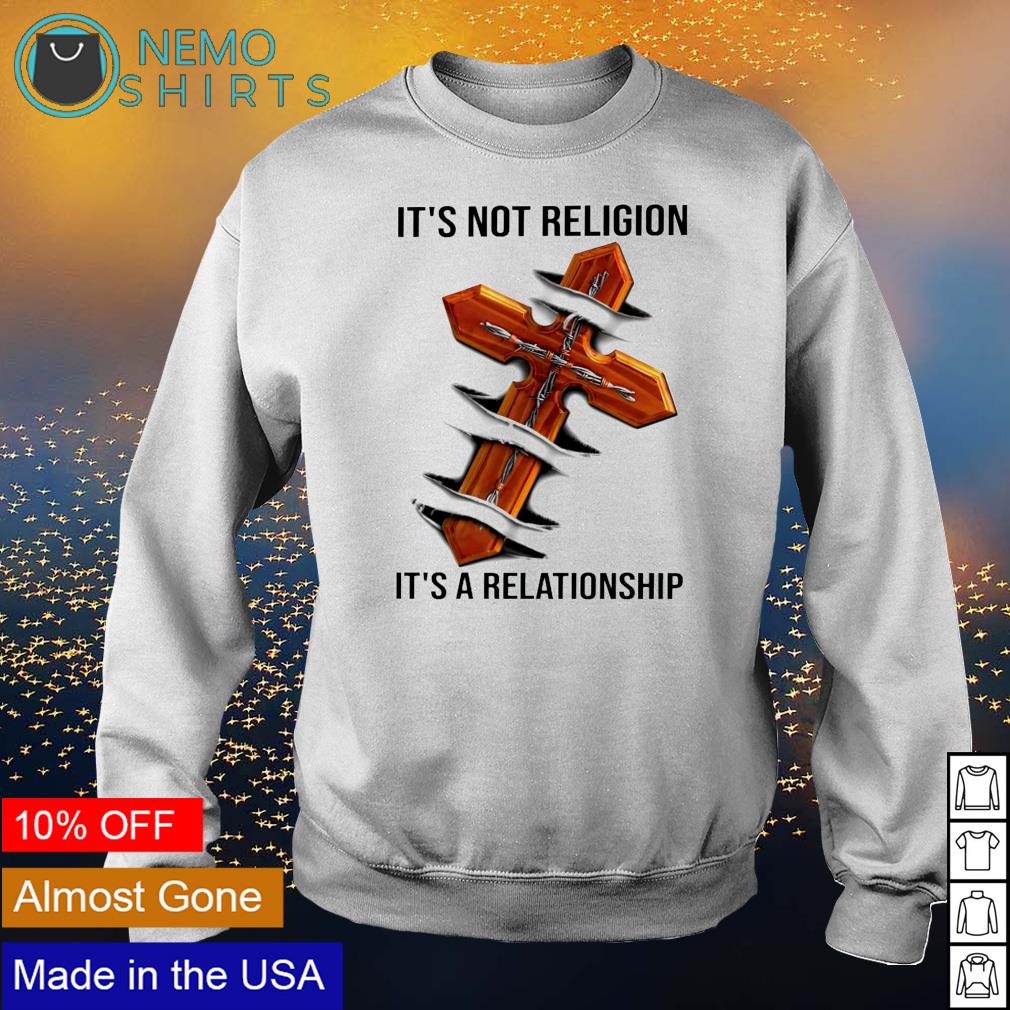Jesus it's not religion relationship - Adult & Kids T-Shirts, Sweatshirts & Hoodies apparel design preview 4