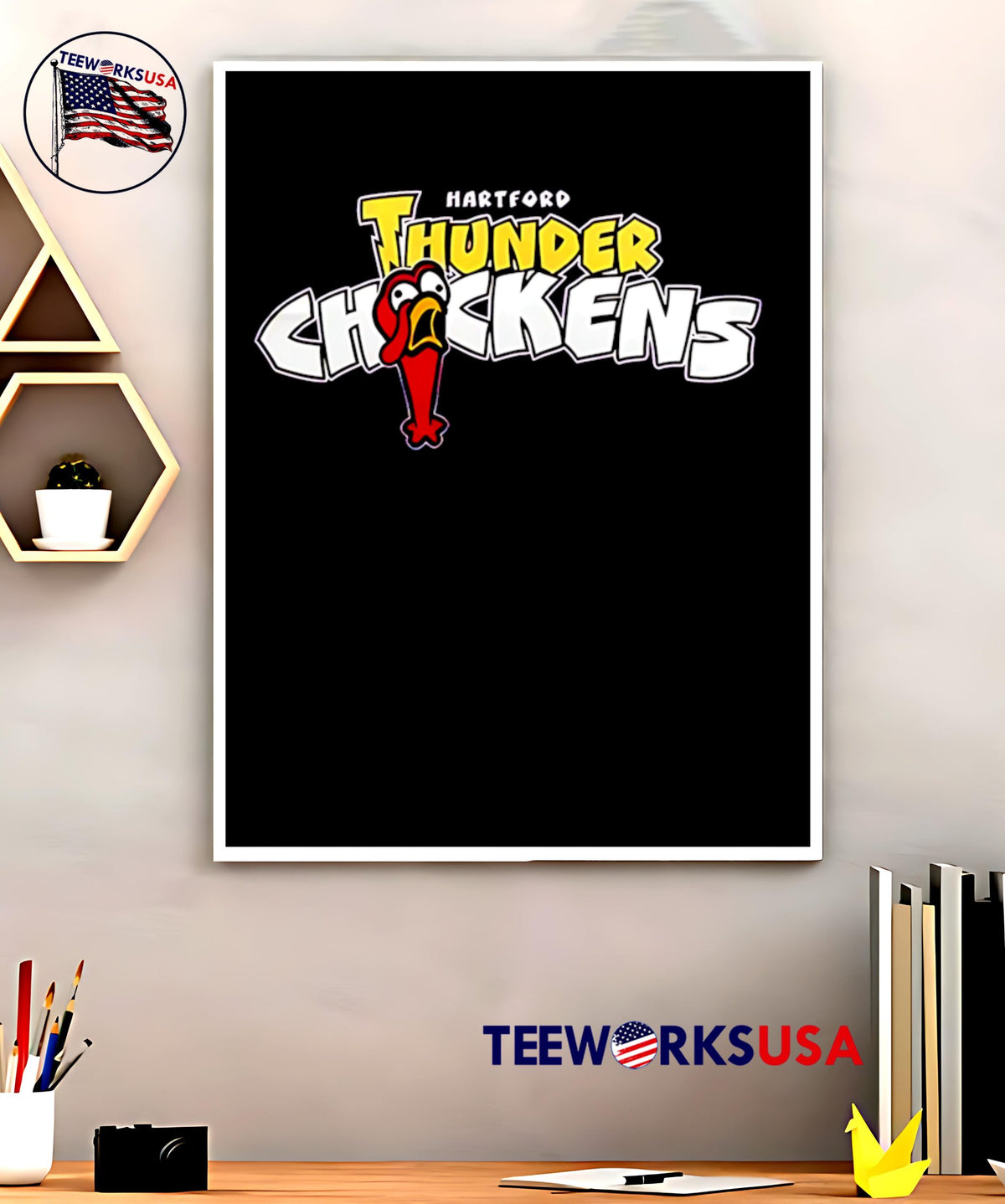Hartford Yard Goats Thunder Chickens Special - Adult & Kids T-Shirts, Sweatshirts & Hoodies apparel design preview 5