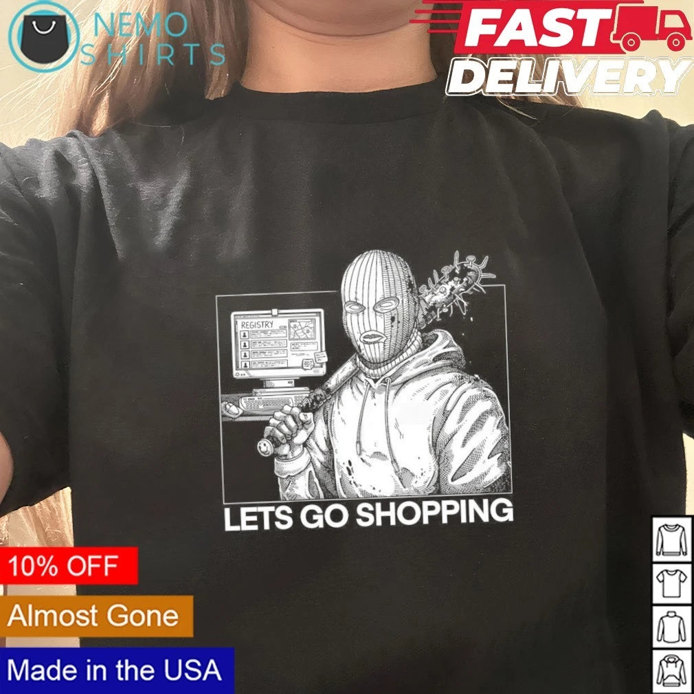 Lets Go Shopping Masked Hacker - Adult & Kids T-Shirts, Sweatshirts & Hoodies apparel design preview 2